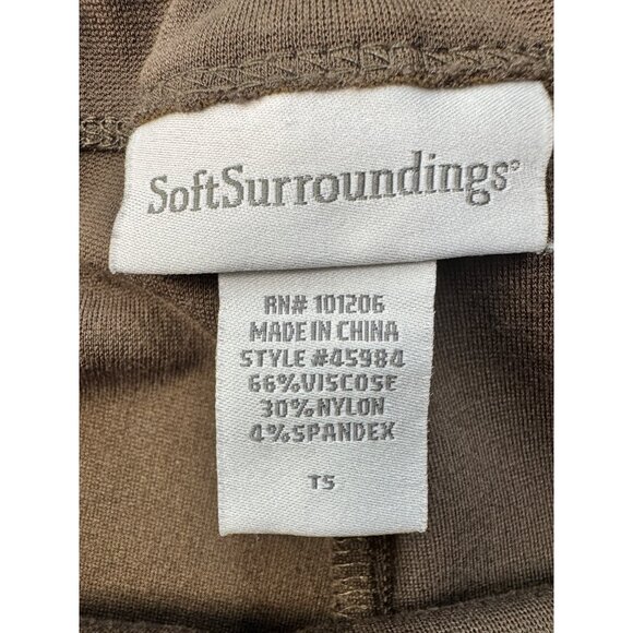 Soft Surroundings Women Ankle Skinny Stretch Pants Size‎ TS Elastic Brown - Picture 4 of 6